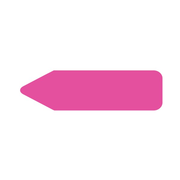 Labeling Flag - Solid - Flr. Pink - 9/16" x 2"